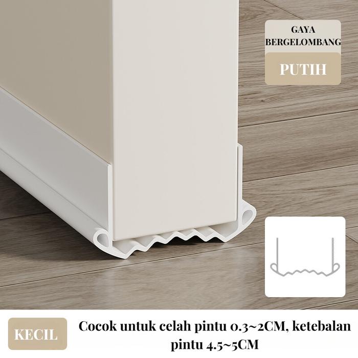 Gambar PVC Penutup Celah Bawah Pintu Penghalang Serangga Penutup Udara Anti Air Mengurangi Kebisingan - Putih dari Case001 undefined Tokopedia