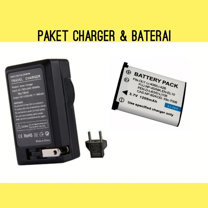 Gambar Baterai & Charger Olympus MJU 1040 1060 1070 7000 7010 7020 7030 7040 - Charger aja dari MEIS KAMERA FOTOGRAFI undefined Tokopedia