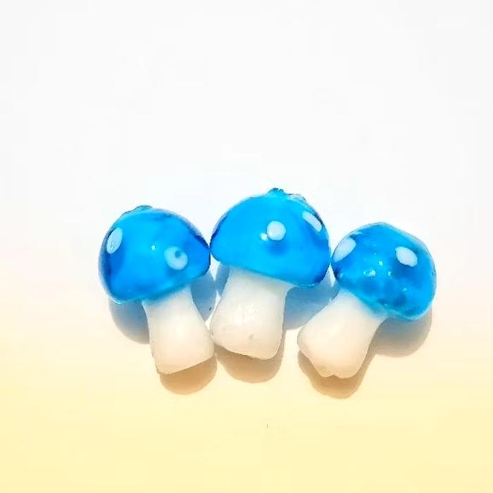 Gambar Manik Manik Kaca Bentuk Jamur Lampwork Murah Mushrooms Beads Handmade - Putih, 10mm*12mm dari Falf store undefined 4 Tokopedia