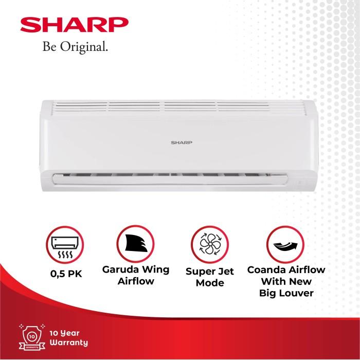 Gambar Sharp AC 0,5PK AH-A5BEY Air Conditioner 360Watt Unit Only AHA5BEY dari Sharp Official Store Tangerang undefined Tokopedia