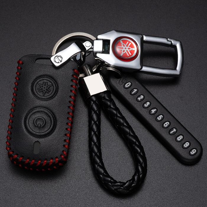 Gambar Gantungan Kunci Motor Yamaha FILANO 2023 - 2024 Kulit Tali Car Penutup - garis merah dari PEICHI undefined Tokopedia