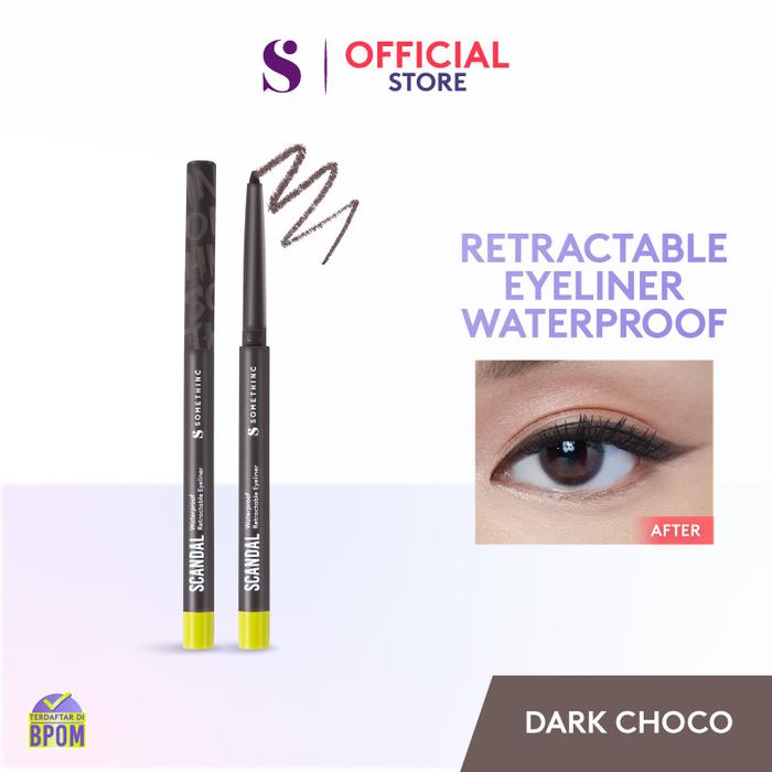 Gambar [FLASH SALE] SOMETHINC SCANDAL Waterproof Retractable Eyeliner - Dark Choco dari Somethinc undefined Tokopedia