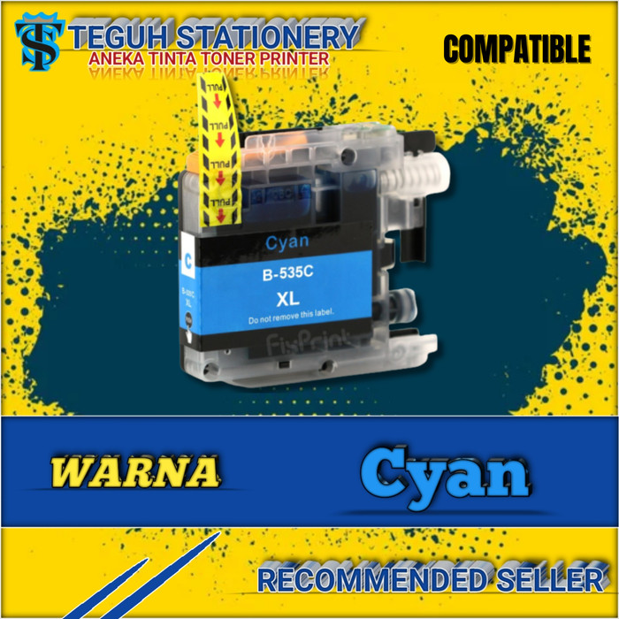 Gambar Compatible Tinta Cartridge Brother LC535 LC535 Cyan DCP-J100, J105, MFC-J200 - Cyan dari TEGUH STATIONERY undefined Tokopedia