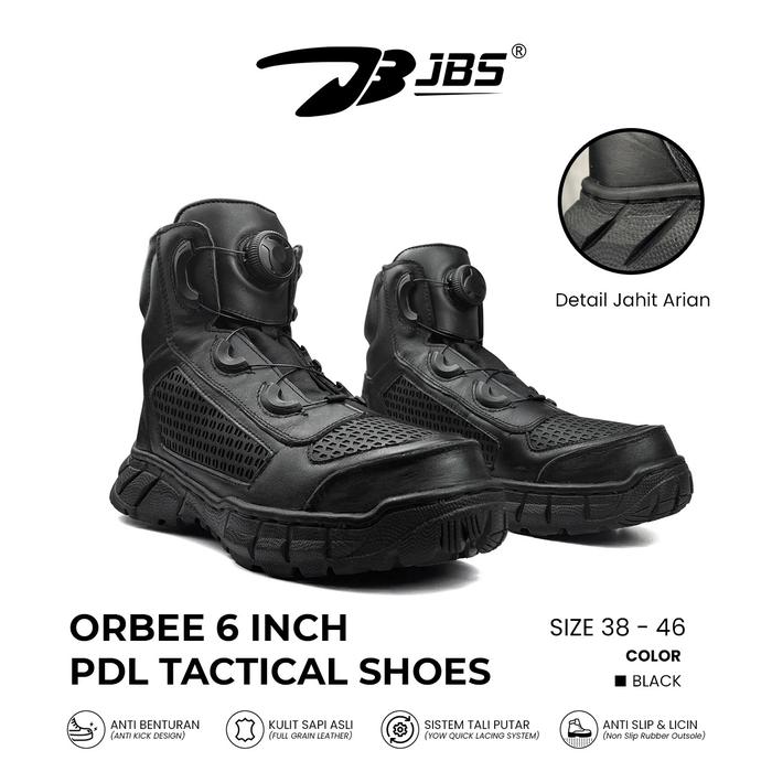 Gambar Sepatu PDH Tali Putar / Sepatu Tactical Original Rafale Bee 6" Hitam - Hitam, 43 dari DELTA 86 undefined Tokopedia