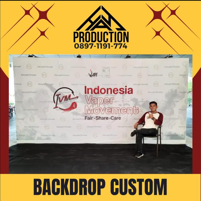 Gambar sewa backdrop custom bazar event meeting acara resmi wedding dari Hay Production undefined Tokopedia