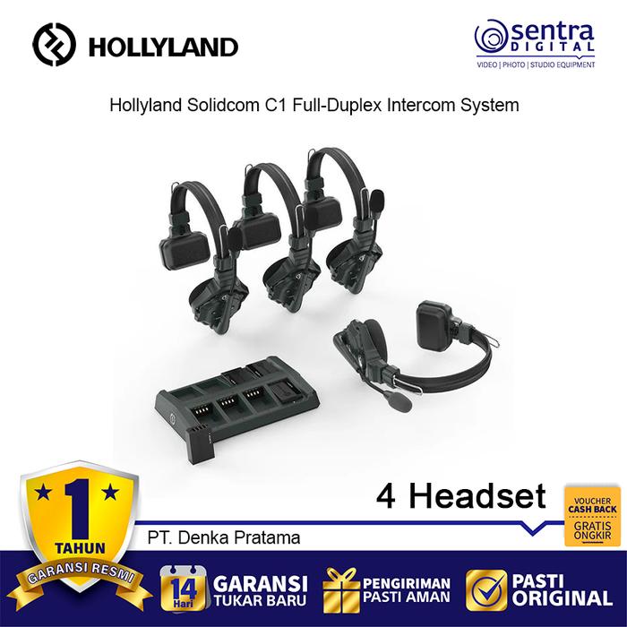 Gambar Hollyland Solidcom C1 4S 6S 8S Full-Duplex Wireless DECT Headset Intercom System - 4S dari Sentra Digital undefined Tokopedia