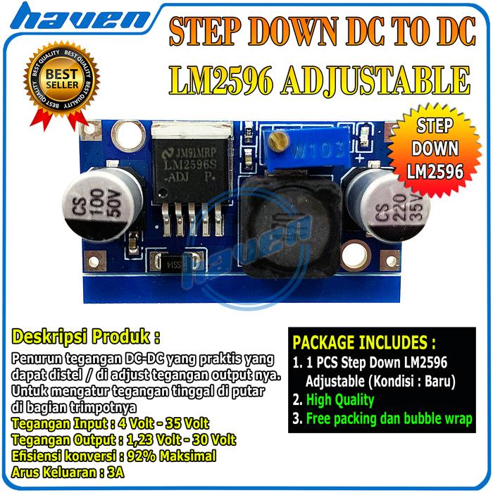 Gambar XL4005 DC Step Down Adjustable Power Supply Module Lithium / XL4005 DC-DC Step Down Buck Converter Module / XL4005 Module Step Down Converter Stepdown 3A DC Alternatif LM2596 / XL4005 Adjustable DC-DC Step Down Buck Module 3A XL 4005 / XL-4005 New Terbaru - LM-2596 dari CCTV HAVEN undefined Tokopedia