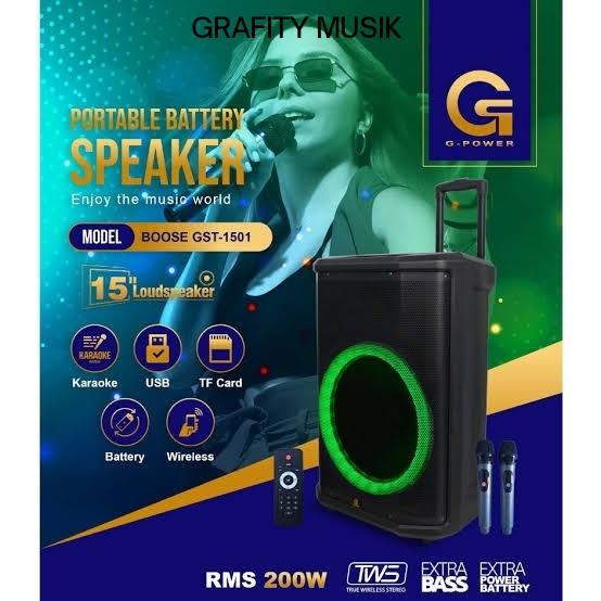 200 Watt Speaker 15inc Jual Speaker Portable G Power Boose GST