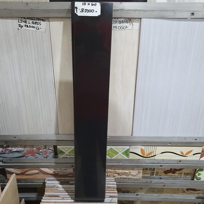 Gambar plint granit pinggiran siku keramik lantai dan dinding 10x60 black hitam dari hommyjogja undefined Tokopedia