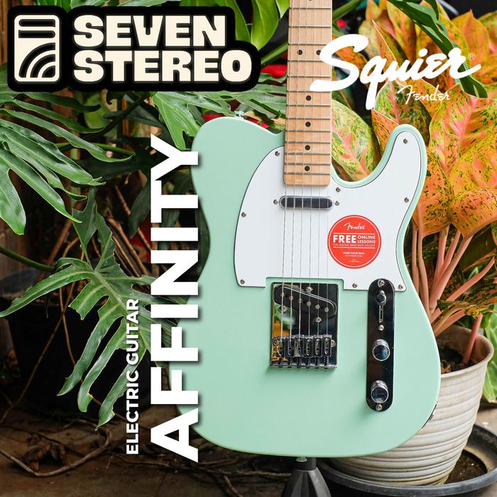 Gambar Squier FSR Affinity Series Telecaster Guitar Maple FB Surf Green dari Seven Stereo undefined Tokopedia