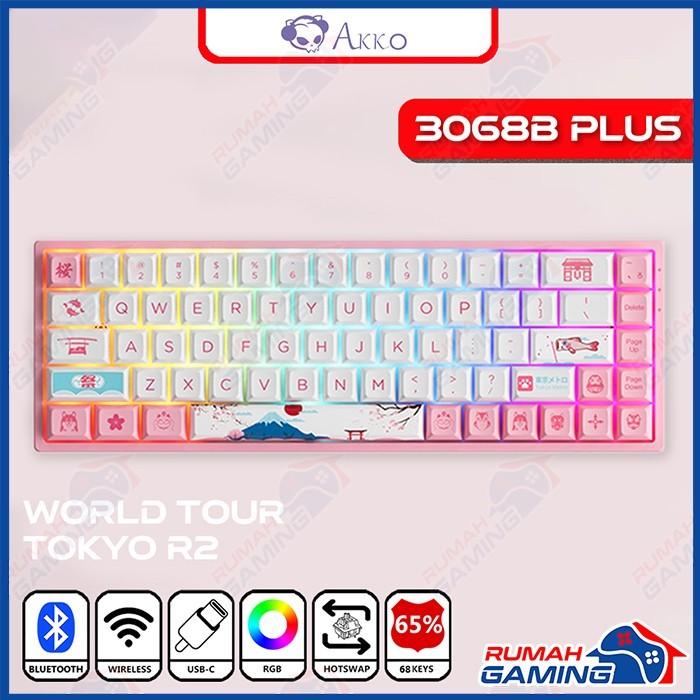 Gambar MECHANICAL KEYBOARD - AKKO 3068B PLUS V2 - 65% - 3 MODE - RGB - WORLD TOUR R2 dari Rumah-Gamings Kota Administrasi Jakarta Barat Tokopedia