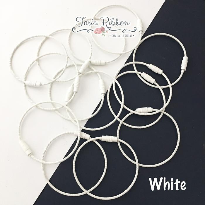 Gambar Kait Ring O Gantungan Kunci Warna-Warni (Ring Putar) - White-5pc dari Tasia Ribbon undefined Tokopedia