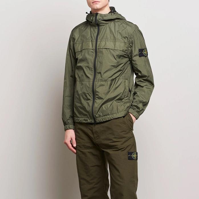 STONE ISLAND GARMENT DYED CRINKLE REPS NY HOODED JACKET DARK GREEN Dark  Green, L di Tosswearshoes_new Tokopedia