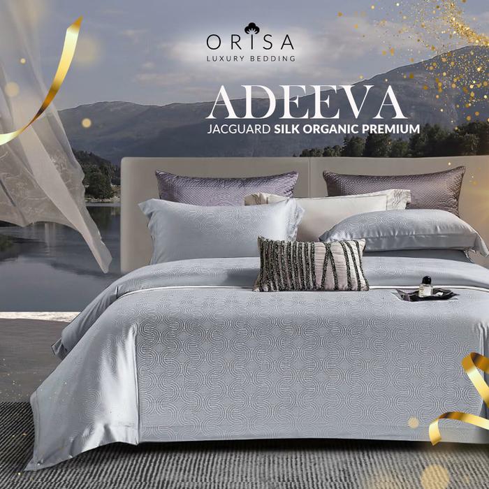 Gambar Sprei Jacguard Sutra Tencel Halus Lembut Adem Mewah - ADEEVA, 160x200 dari spreimewah undefined Tokopedia