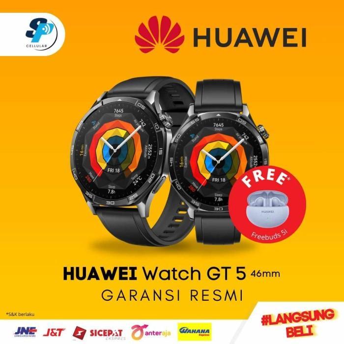 Gambar Huawei Watch Gt 5 46Mm Ceramic And Titanium | Pro-Level Sports |Gold Course Map | Up To 2-Week Battery Life Termurah 100 % Original - BLACK FREEBUDS dari SAUNGINsuji54 undefined Tokopedia