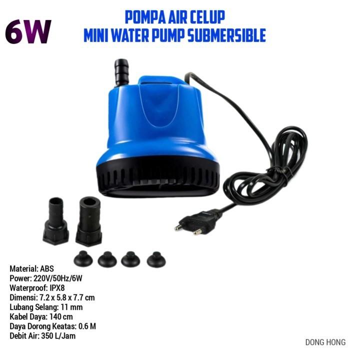 Gambar Mesin Pompa Sedot/Kuras Air AC 220V Tandon Toren Kotor Banjir Gelembung Akuarium Submersible Pump - 6W 0.6M 350L/H dari KADIPA Store undefined Tokopedia