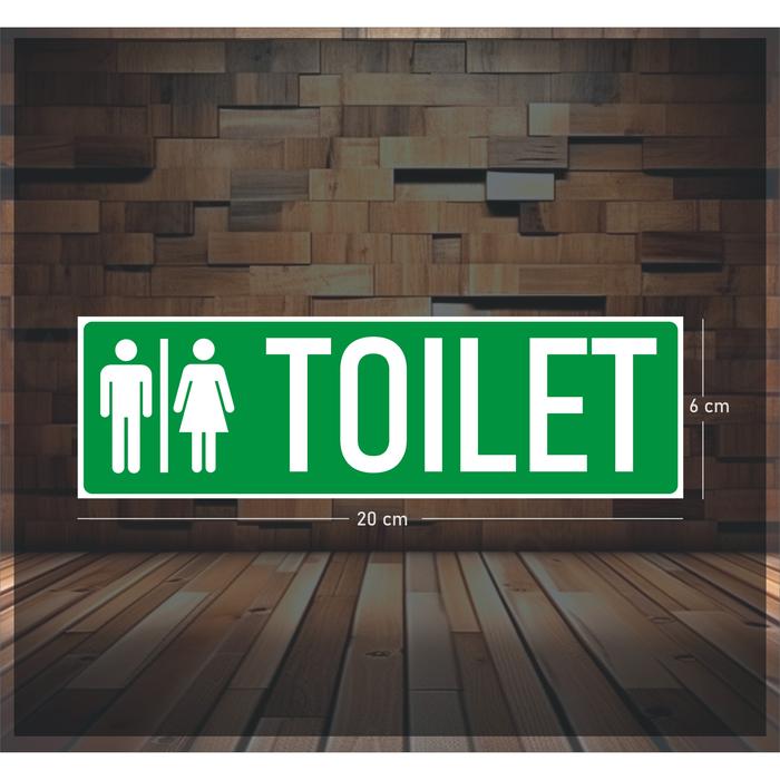Gambar Sticker Toilet Hijau 20 x 6cm - Vinyl - Tanpa arah dari Toko28Surabaya Kota Surabaya Tokopedia