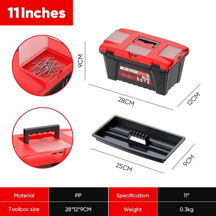 Gambar Mitushi Tool Box Mini 8 Size Kotak Perkakas Plastik Kecil Storage Box Kunci Alat Tempat Penyimpanan Serbaguna dengan Pegangan dan Segel Cuaca - 11" dari Mitsushi tools undefined Tokopedia