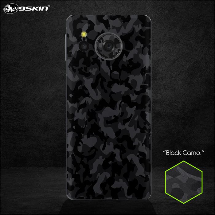 Gambar 9skin Sharp Aquos Sense8  Back Case Skin Custom Carbon Leather Special Texture - Black Army, Back Only dari 9SKIN Premium undefined Tokopedia