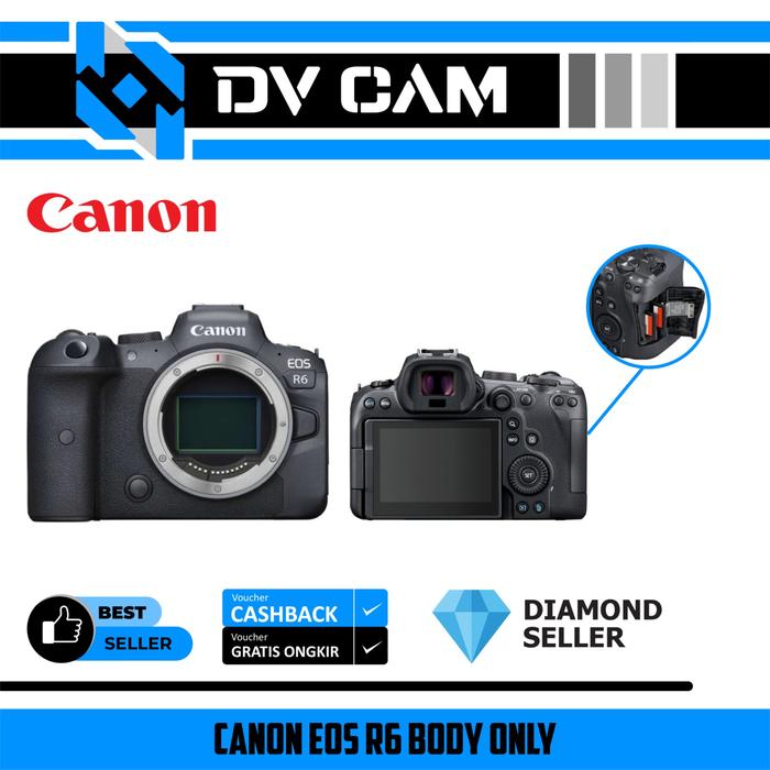 Gambar Canon EOS R6 Body Only / Canon R6 BO Mirrorless Digital Camera - PAKET A dari Dv Camera undefined Tokopedia