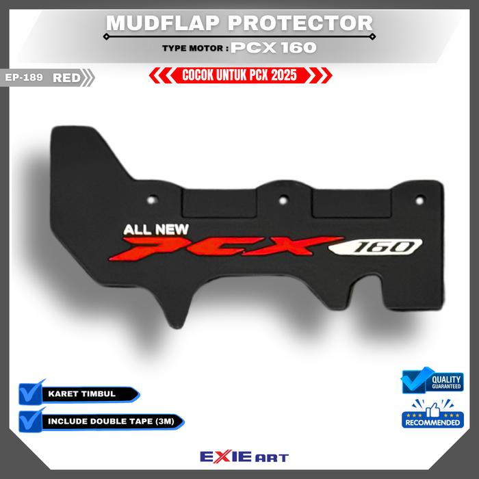 Gambar MUDFLAP PCX 160 - AKSESORIS PCX - PENAHAN LUMPUR PCX 160 - RED dari EXOPROTEC undefined Tokopedia