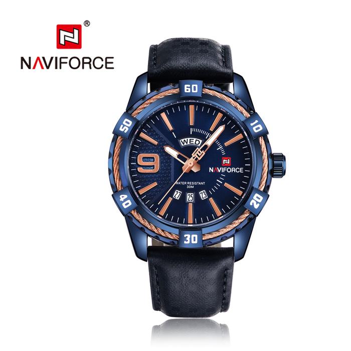 Gambar Jam Tangan Pria Navi Force Original Tahan Air Quartz NF 9117 Leather - BEBE dari On Time Indonesia_NEW undefined Tokopedia