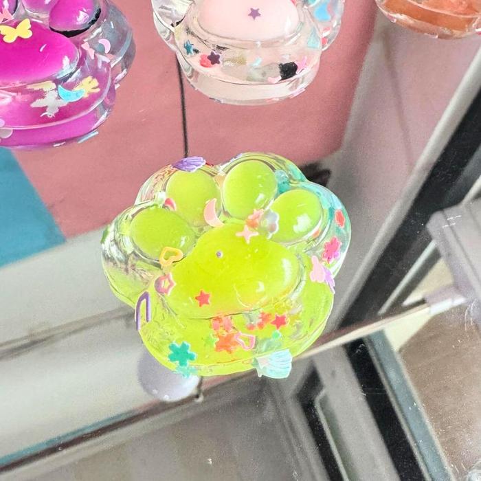 Gambar TABA SQUISHY SMALL CLEAR CAT PAW mainan pencetan jelly - Small CP Green dari Clover Lynn Store undefined Tokopedia