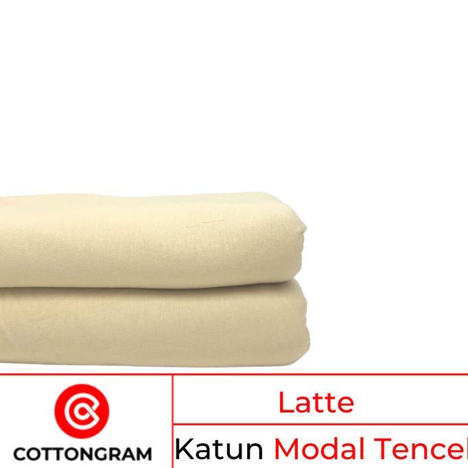 Gambar COTTONGRAM Kain Kaos Bahan Cotton Combed Tencel per Kg - Latte, 500g Kain Saja dari SERBA ADA IDN undefined Tokopedia