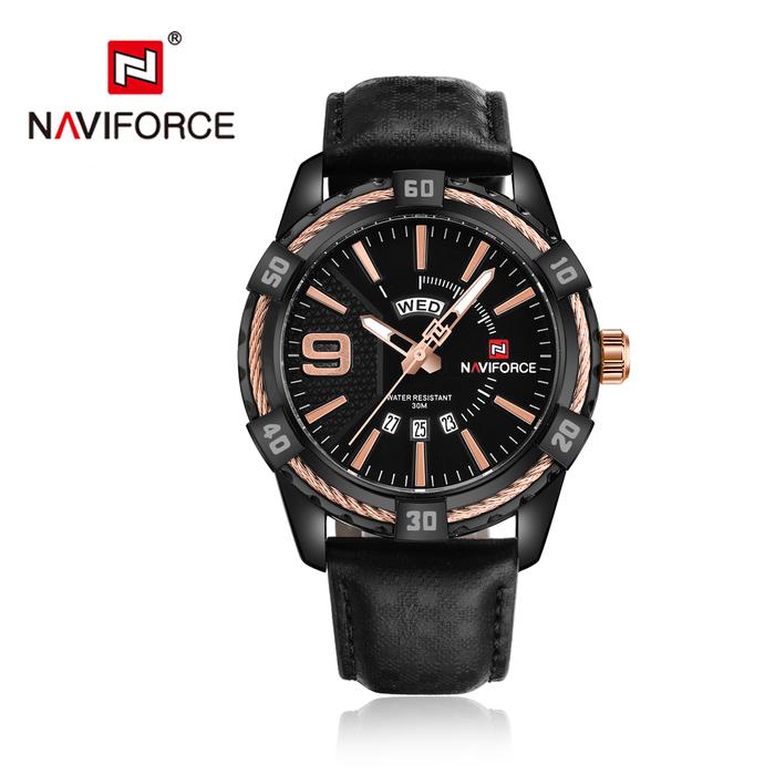Gambar Jam Tangan Pria Navi Force Original Tahan Air Quartz NF 9117 Leather - BRG dari On Time Indonesia_NEW undefined Tokopedia