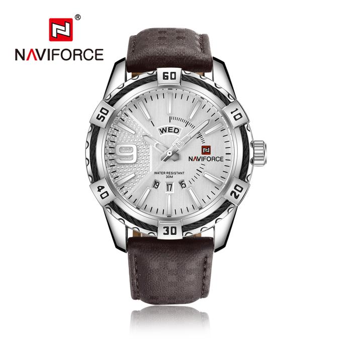 Gambar Jam Tangan Pria Navi Force Original Tahan Air Quartz NF 9117 Leather - SW dari On Time Indonesia_NEW undefined Tokopedia