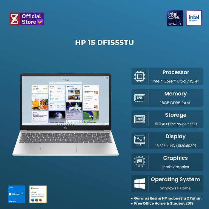 Windowsノート本体 haya HP 15-fd Core Ultra 7 155H 512GB Promo HP 15 FD1555TU/FD1777TU Intel Core Ultra 7 155H 16GB/512GB