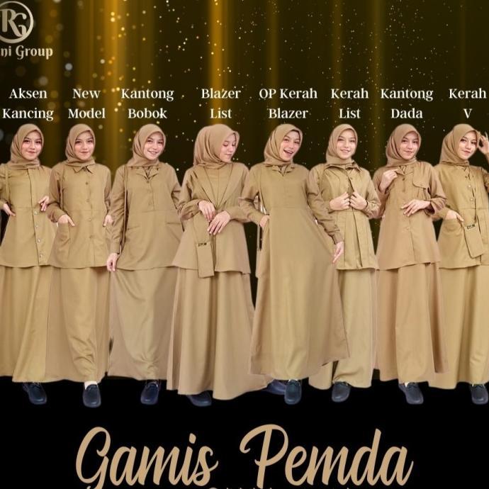 Gambar Gamis Pemda Twopiece Riyani Gamis Pemda Riyani Seragam Pemda Xl-Xxl dari Shell Official Store undefined Tokopedia
