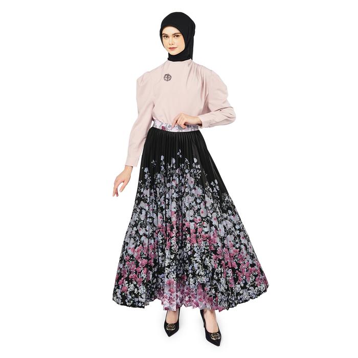 Gambar Nada Puspita - Bonjour Pleated Skirt - Black, XXL dari Nada Puspita undefined Tokopedia