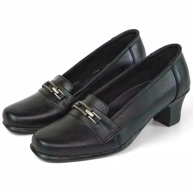 Gambar Sepatu Wanita Heels Formal Fantofel Kulit Asli H015 - Hitam, 36 dari Gerai Gummy undefined Tokopedia