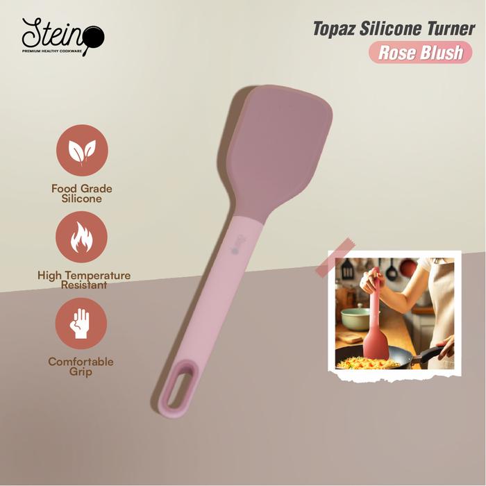 Gambar STEIN Spatula Turner Silikon Food Grade Topaz - Rose Blush dari Steincookware Official Store undefined Tokopedia