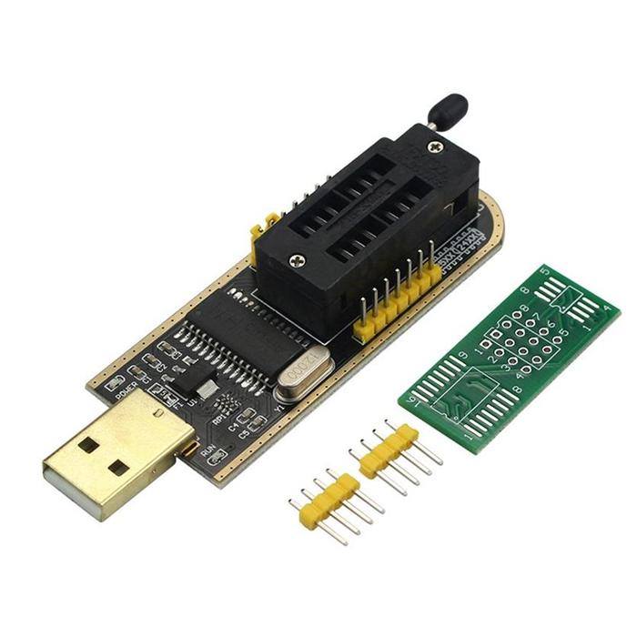 Gambar Paket komplit Alat Flash bios IC CH341 CH341A USB Programmer Flasher Bios Eprom Plus soket jepit 200ml adapter 1.8V - CH341A dari TISSA SELLERZ undefined Tokopedia