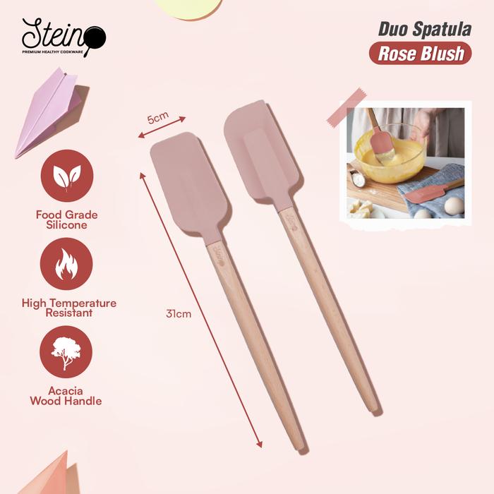 Gambar STEIN Duo Spatula Silikon (2pcs) - Spatula Food Grade - Rose Blush dari Steincookware Official Store undefined Tokopedia