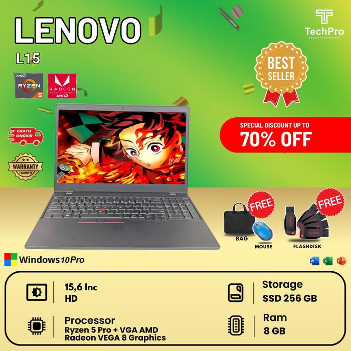 Gambar laptop gaming| laptop lenovo| laptop gaming murah L15 intel core i5 gen 11 dan amd ryzen - AMD RYZEN 5PRO, RAM8GB SSD256GB dari itech market undefined Tokopedia