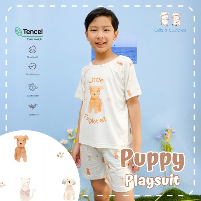 Gambar Cots and Cuddles - Faye Tencel Playsuit Set - Baju Anak- Anak - PUPPY, 2 YEAR dari Cots & Cuddles Official undefined Tokopedia