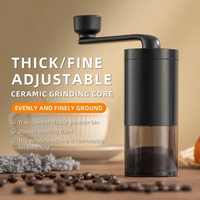 Gambar Penggiling Biji Kopi Manual Hand Coffee Grinder Ceramic Burr - Hitam dari MAJU BEKASI undefined Tokopedia