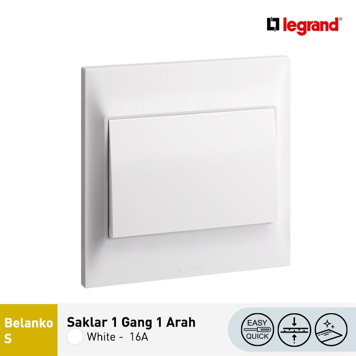 Gambar Legrand Belanko S - Saklar 1 Gang 1 Arah - 16A - White dari Legrand Indonesia undefined Tokopedia