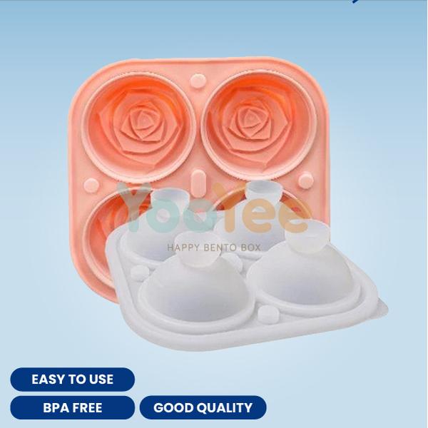 Gambar Cetakan es ice tray jelly bentuk rose - pink dari Yooyee Indonesia_NEW Kota Administrasi Jakarta Barat Tokopedia