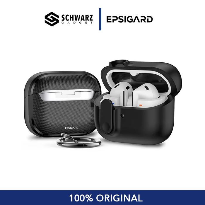 Gambar Epsigard LockFit Pro Case untuk Samsung Galaxy Buds 3 Pro / 3 Modern Shockproof Casing - Black dari schwarz gadget surabaya undefined Tokopedia