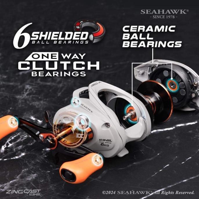 Gambar BEST!!!! REEL BC SEAHAWK ZINGCAST ZING CAST 103HSL HANDLE KIRI dari Logoue Town undefined Tokopedia