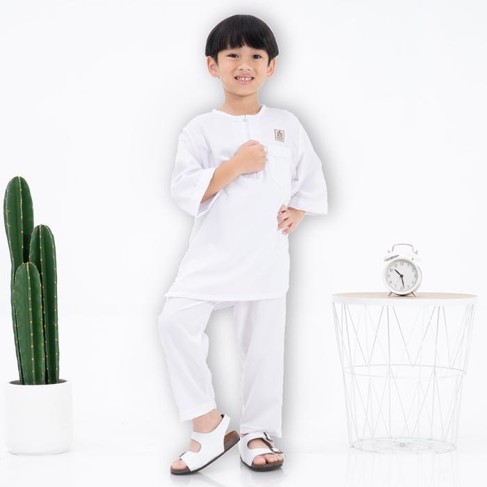 Gambar IBRAHIM SET - One Set Koko Kurta Anak 1-10 Tahun Setelan Koko Anak Muslim Anak Laki Laki Katun Micro - -PUTIH, -S- dari easyshopbdg undefined Tokopedia