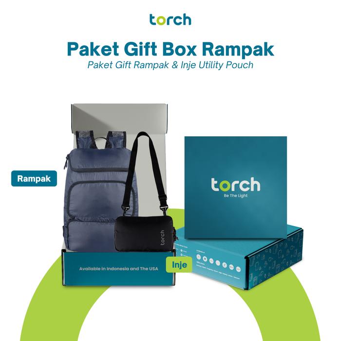 Gambar Torch Rampak Foldable Backpack 2 in 1 Waterproof Outdoor Travel Activity - Gift Inje, Hitam dari Torch.id undefined Tokopedia