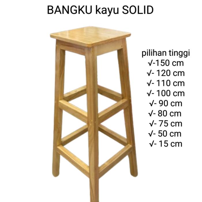 Gambar bangku kayu tinggi/kursi tinggi/bangku caffe/bangku tangga/tangga/tinggi 150/tinggi 120/tinggi 75/tinggi 60 - T-100 dari SjA furniture999 undefined Tokopedia
