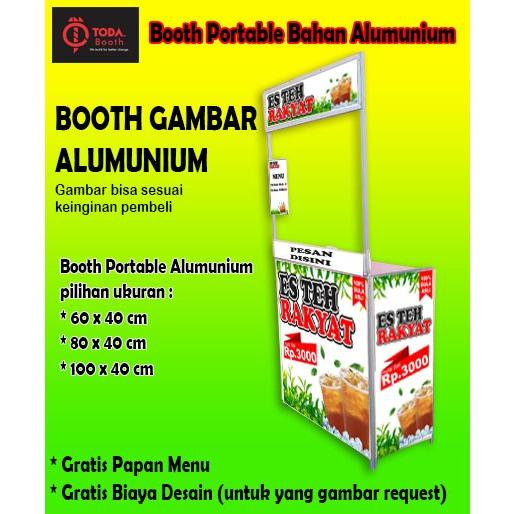 Gambar Booth Portable / Gerobak Lipat / Bahan Alumunium Model Lipat / meja lipat - booth gambar , 100x40 dari Toda Booth Portable undefined Tokopedia