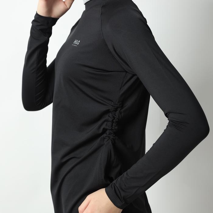 Gambar HIA Everywear Shafa Body Fit Top Baju Olahraga Wanita Panjang Bahan Hacktive Fabric Nyaman - Hitam, M fit to L dari HIA EveryWear undefined Tokopedia