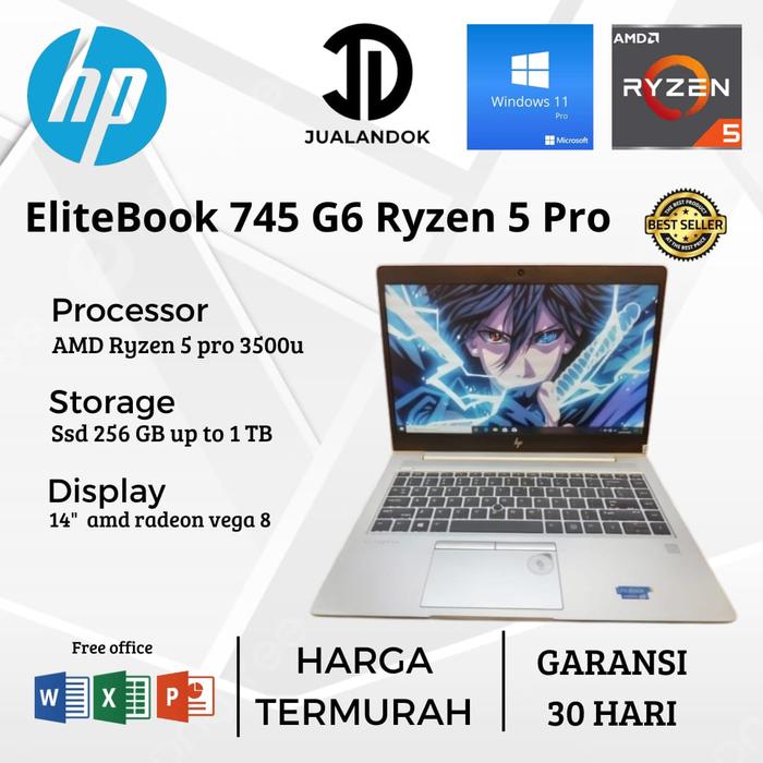 Laptop HP 745 G6 AMD Ryzen Pro RAM 32GB SSD 512GB AMD Vega RAM  16GB, SSD 256GB